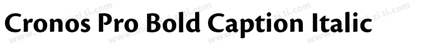 Cronos Pro Bold Caption Italic字体转换